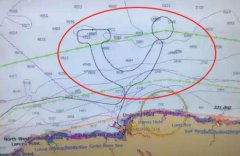 阿聯酋雙清這艘郵輪在海上畫了一個16英里寬的笑臉